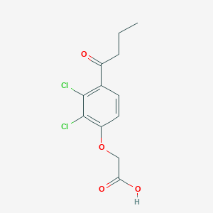 molecular formula C12H12Cl2O4 B106977 Acetic acid, (2,3-dichloro-4-(1-oxobutyl)phenoxy)- CAS No. 1217-67-0