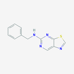 molecular formula C12H10N4S B010702 Thiazolo[5,4-d]pyrimidine, 5-(benzylamino)- CAS No. 19835-22-4