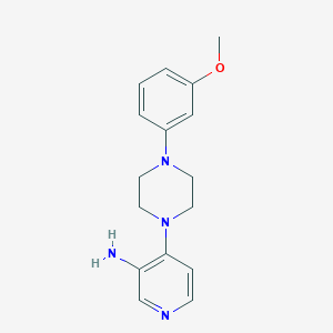 molecular formula C16H20N4O B107048 Piperazine, 1-(3-amino-4-pyridyl)-4-(3-methoxyphenyl)- CAS No. 16122-19-3