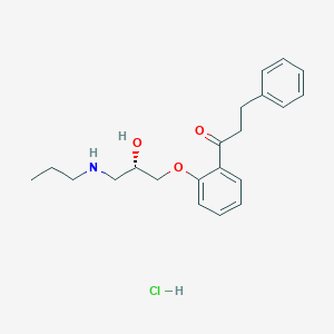 molecular formula C21H28ClNO3 B010706 (S)-(-)-propafenone hydrochloride CAS No. 107381-36-2