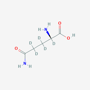 molecular formula C5H10N2O3 B107078 (2S)-2,5-二氨基-2,3,3,4,4-五氘代-5-氧代戊酸 CAS No. 14341-78-7