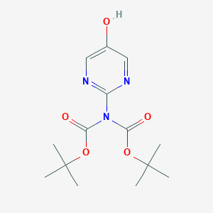 molecular formula C14H21N3O5 B107084 tert-butyl N-[(tert-butoxy)carbonyl]-N-(5-hydroxypyrimidin-2-yl)carbamate CAS No. 914377-34-7
