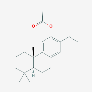 molecular formula C22H32O2 B107094 [(4bS,8aS)-4b,8,8-trimethyl-2-propan-2-yl-5,6,7,8a,9,10-hexahydrophenanthren-3-yl] acetate CAS No. 15340-79-1