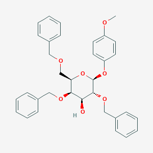 molecular formula C34H36O7 B107095 4-Methoxyphenyl 2,4,6-Tri-O-benzyl-beta-D-galactopyranoside CAS No. 247027-79-8