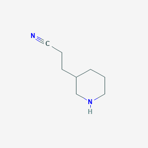 molecular formula C8H14N2 B107097 3-(Piperidin-3-YL)propanenitrile CAS No. 857361-79-6