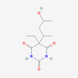 molecular formula C11H18N2O4 B107106 2,4,6(1H,3H,5H)-Pyrimidinetrione, 5-ethyl-5-(3-hydroxy-1-methylbutyl)- CAS No. 4241-40-1