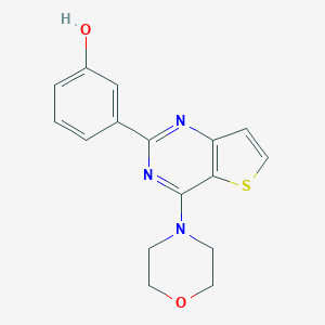 molecular formula C16H15N3O2S B107120 3-(4-Morpholin-4-ylthieno[3,2-d]pyrimidin-2-yl)phenol CAS No. 371943-05-4