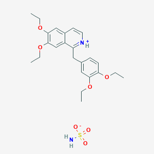 molecular formula C24H32N2O7S B107121 1-(3,4-Diethoxybenzyl)-6,7-diethoxyisoquinolinium sulphamate CAS No. 17332-39-7