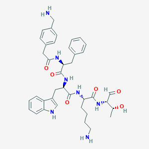 molecular formula C39H49N7O6 B010715 Cyclo(phenylalanyl-tryptophyl-lysyl-threonyl-4-(aminomethyl)phenylacetic acid) CAS No. 111011-00-8
