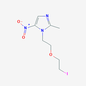 molecular formula C8H12IN3O3 B107162 Imidazole, 1-((2-iodoethoxy)ethyl)-2-methyl-5-nitro- CAS No. 16230-89-0