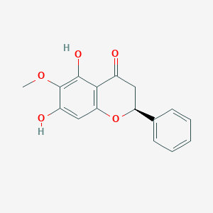 molecular formula C16H14O5 B107171 Flavanone, 5,7-dihydroxy-6-methoxy- CAS No. 18956-18-8