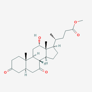 molecular formula C25H38O5 B107179 5alpha-Cholan-24-oic acid, 12alpha-hydroxy-3,7-dioxo-, methyl ester CAS No. 16656-66-9