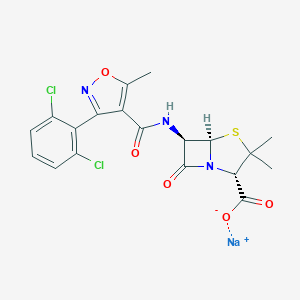 molecular formula C19H17Cl2N3O5S.H2O.Na B001072 Dicloxacillin sodium CAS No. 343-55-5