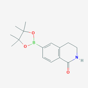 molecular formula C15H20BNO3 B107205 6-(4,4,5,5-Tetramethyl-1,3,2-dioxaborolan-2-yl)-3,4-dihydroisoquinolin-1(2H)-one CAS No. 376584-30-4