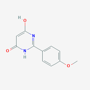 molecular formula C11H10N2O3 B107217 2-(4-Methoxyphenyl)-4,6-dihydroxypyrimidine CAS No. 15726-40-6