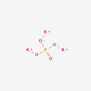 molecular formula Anhydrous: K3PO4;  Hydrated: K3PO4· nH2O (n = 1 or 3)<br>K3PO4<br>K3O4P B107248 三钾;磷酸盐 CAS No. 16068-46-5