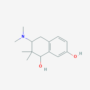 molecular formula C14H21NO2 B010725 3-(Dimethylamino)-1,2,3,4-tetrahydro-2,2-dimethyl-1,7-naphthalenediol CAS No. 104753-60-8