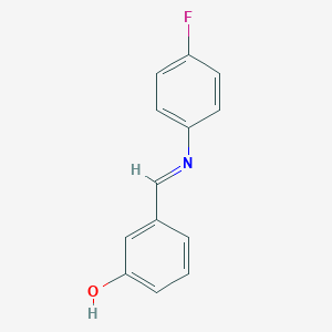 molecular formula C13H10FNO B107254 3-[(4-Fluorophenyl)iminomethyl]phenol CAS No. 1653959-48-8