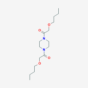 molecular formula C16H30N2O4 B107289 Piperazine, 1,4-bis(butoxyacetyl)- CAS No. 17149-27-8