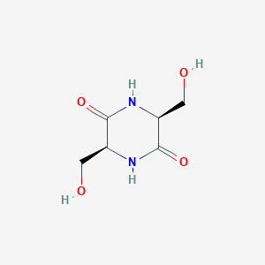 molecular formula C6H10N2O4 B107297 (3S,6S)-3,6-Bis(hydroxymethyl)piperazine-2,5-dione CAS No. 15996-17-5