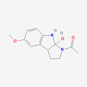 1-Acetyl-1,2,3,3a,8,8a-hexahydro-8a-hydroxy-5-methoxypyrrolo(2,3-b)indole