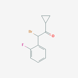 molecular formula C11H10BrFO B107352 2-Bromo-2-(2-fluorophenyl)-1-cyclopropylethanone CAS No. 204205-33-4
