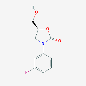 molecular formula C10H10FNO3 B107356 (S)-3-(3-Fluorophenyl)-5-(hydroxymethyl)oxazolidin-2-one CAS No. 919081-42-8