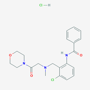 molecular formula C21H25Cl2N3O3 B107359 Fominoben hydrochloride CAS No. 18053-32-2