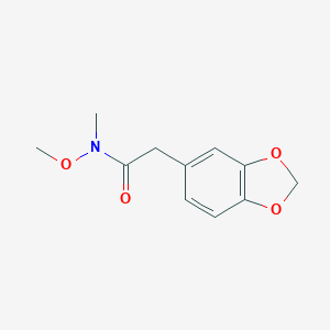 molecular formula C11H13NO4 B107361 2-(benzo[d][1,3]dioxol-5-yl)-N-methoxy-N-methylacetamide CAS No. 153277-41-9