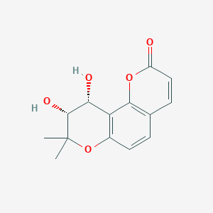 molecular formula C14H14O5 B107364 (+)-cis-Khellactone CAS No. 24144-61-4