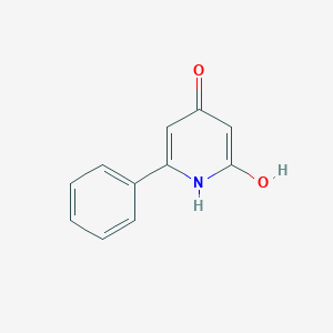 molecular formula C11H9NO2 B107366 2(1H)-Pyridone, 4-hydroxy-6-phenyl- CAS No. 17424-17-8