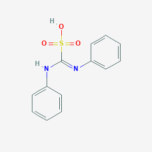 molecular formula C13H12N2O3S B010738 Methanesulfonic acid, (phenylamino)(phenylimino)- CAS No. 107678-85-3