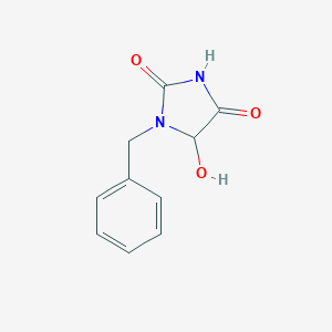molecular formula C10H10N2O3 B010744 1-Benzyl-5-hydroxyimidazolidine-2,4-dione CAS No. 110668-56-9