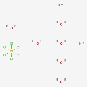 molecular formula Cl6H14O6Pt B107443 Dihydrogen hexachloroplatinate hexahydrate CAS No. 18497-13-7