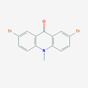 molecular formula C14H9Br2NO B107447 9(10H)-Acridinone, 2,7-dibromo-10-methyl- CAS No. 17014-39-0