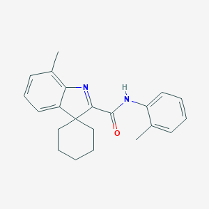 molecular formula C22H24N2O B107461 7'-methyl-N-(2-methylphenyl)spiro[cyclohexane-1,3'-indole]-2'-carboxamide CAS No. 18391-96-3