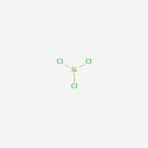 molecular formula Cl3HSi<br>Cl3Si B107488 Silane, trichloro- CAS No. 10025-78-2