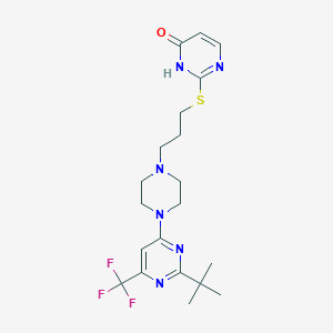 molecular formula C₂₀H₂₇F₃N₆OS B107489 ABT-925 anhydrous free base CAS No. 220519-06-2