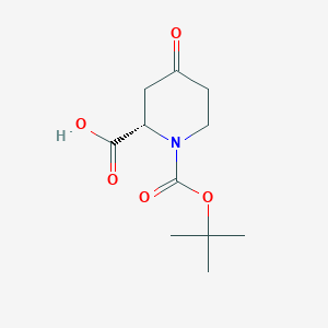 molecular formula C11H16NO5- B107517 (S)-1-(tert-butoxycarbonyl)-4-oxopiperidine-2-carboxylic acid CAS No. 198646-60-5