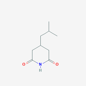 molecular formula C9H15NO2 B107519 4-(2-Methylpropyl)piperidine-2,6-dione CAS No. 916982-10-0