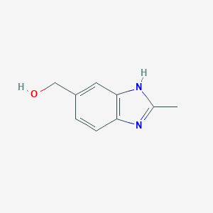 molecular formula C9H10N2O B010752 (2-methyl-1H-benzo[d]imidazol-5-yl)methanol CAS No. 106429-52-1