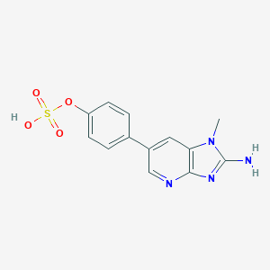 molecular formula C13H11N4O4S- B107520 [4-(2-Amino-1-methylimidazo[4,5-b]pyridin-6-yl)phenyl] hydrogen sulfate CAS No. 122664-96-4