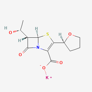 molecular formula C12H14KNO5S B10752185 Faropenem potassium CAS No. 106559-89-1