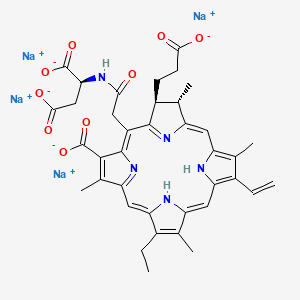 molecular formula C38H37N5Na4O9 B10752273 Talaporfin sodium CAS No. 220680-62-6