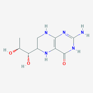 molecular formula C9H15N5O3 B10752330 2-amino-6-((1S,2R)-1,2-dihydroxypropyl)-5,6,7,8-tetrahydropteridin-4(3H)-one 