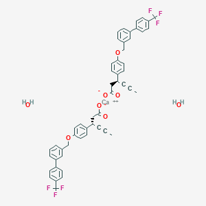 molecular formula C52H44CaF6O8 B10752487 AMG 837 calcium hydrate 