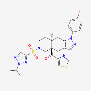 molecular formula C25H26FN7O3S2 B10752580 Zavacorilant CAS No. 1781245-13-3