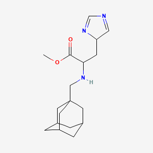 molecular formula C18H27N3O2 B10752591 methyl 2-(1-adamantylmethylamino)-3-(4H-imidazol-4-yl)propanoate 