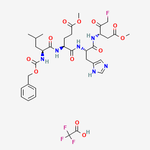 molecular formula C34H44F4N6O12 B10752648 Z-LEHD-FMK TFA 