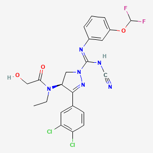molecular formula C22H20Cl2F2N6O3 B10753065 (R)-BAY-598 